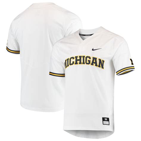 nike university of michigan baseball white replica jersey|michigan baseball apparel.